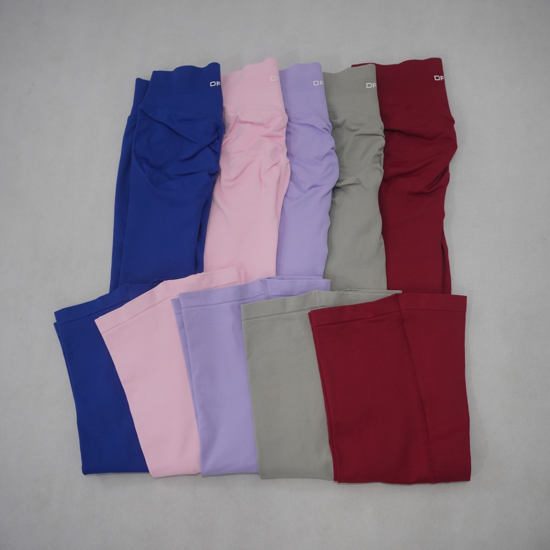 Pilates Yoga Legging - กางเกงเลกกิ้งไร้ตะเข็บทรงบานสำหรับผู้หญิง DF-LOGO แห้งเร็ว ระบายอากาศได้ดี ยกกระชับสะโพก เหมาะสำหรับโยคะ