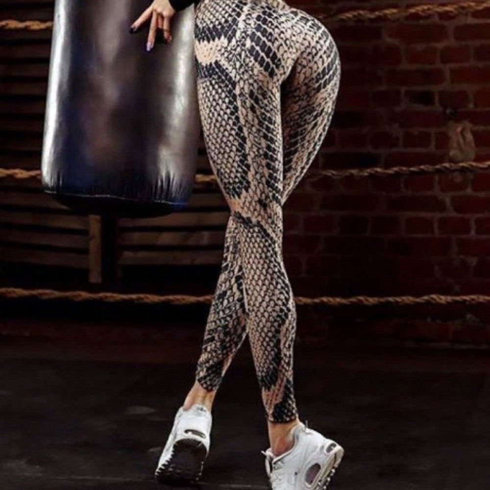 เลกกิ้งลายงูสีพีช กระชับสัดส่ว - Pilates Yoga Legging บทวิจารณ์และราคา