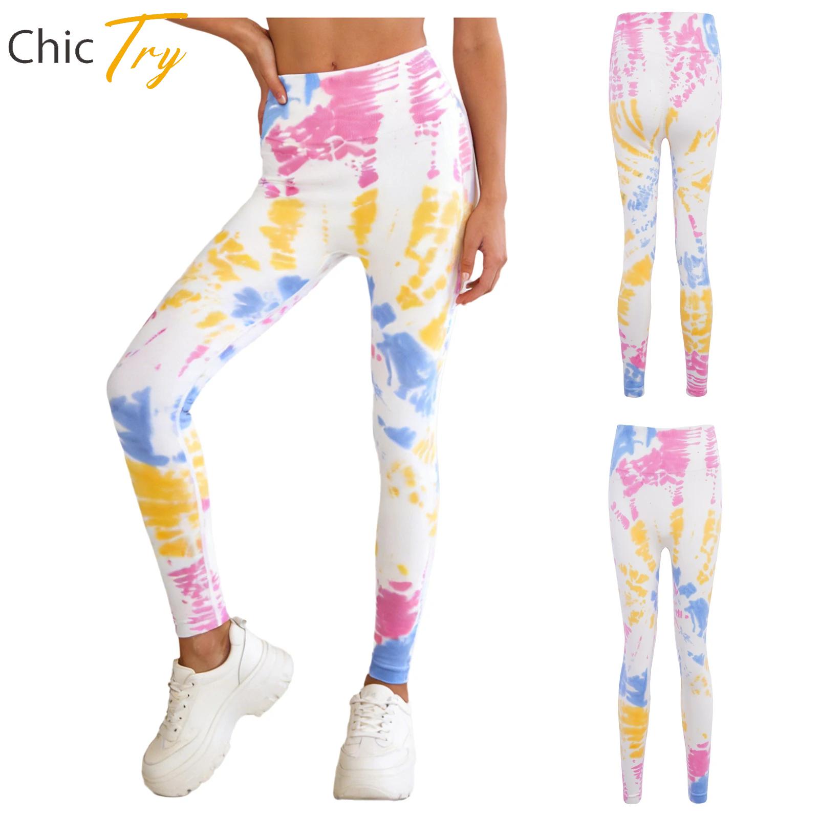กางเกงโยคะผ้ายืดลายมัดย้อมสำหร - Pilates Yoga Legging บทวิจารณ์และราคา