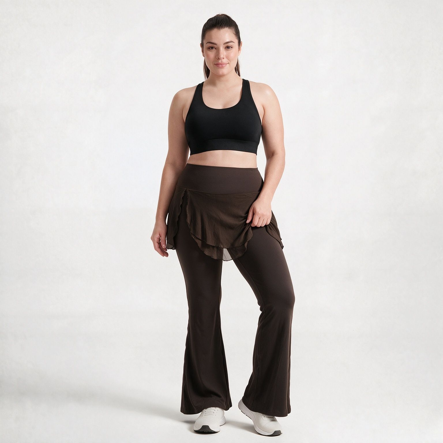 กางเกงโยคะผู้หญิงทรงขาตรงเนื้อ - Pilates Yoga Legging บทวิจารณ์และราคา